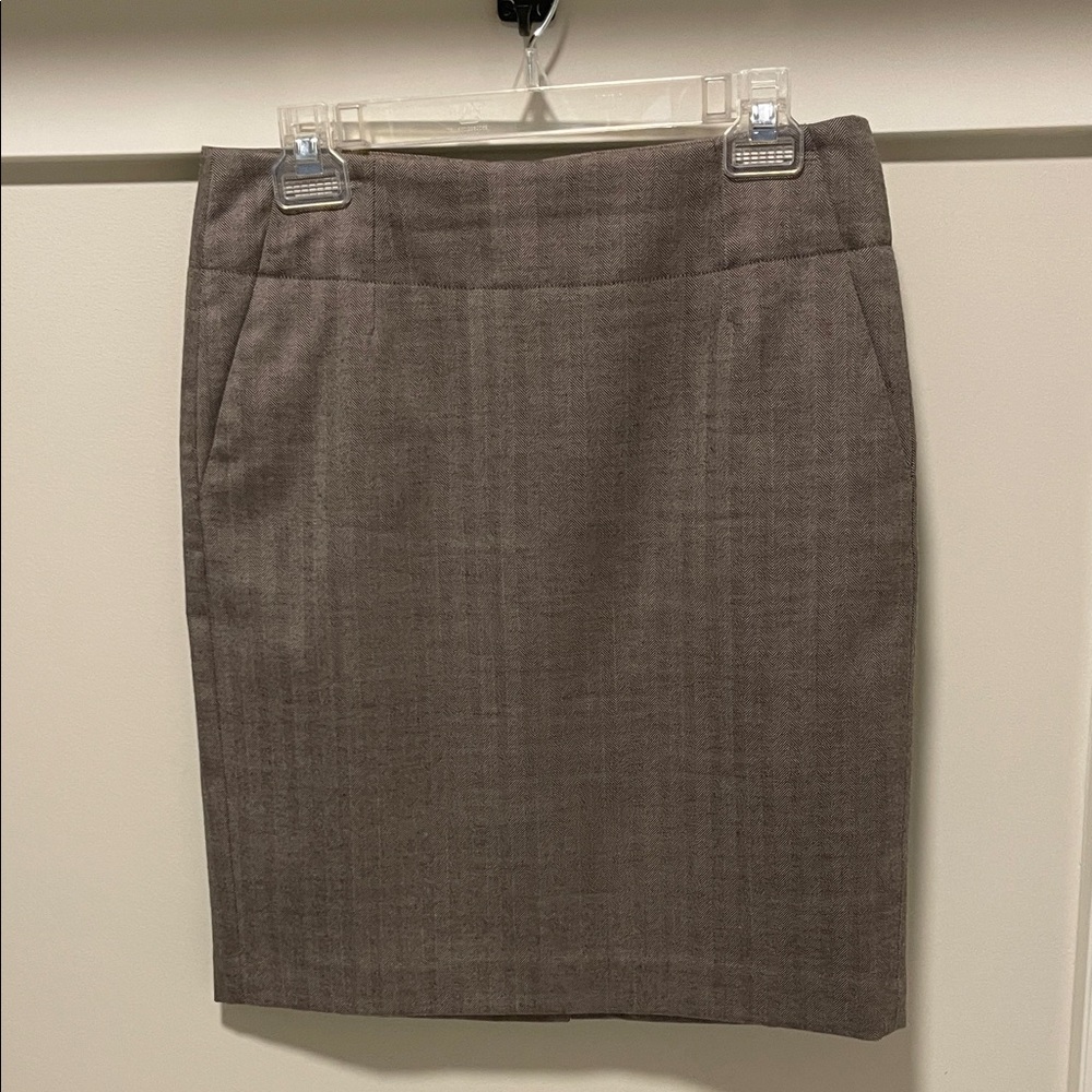 Banana Republic Brown Tweed Pencil Skirt